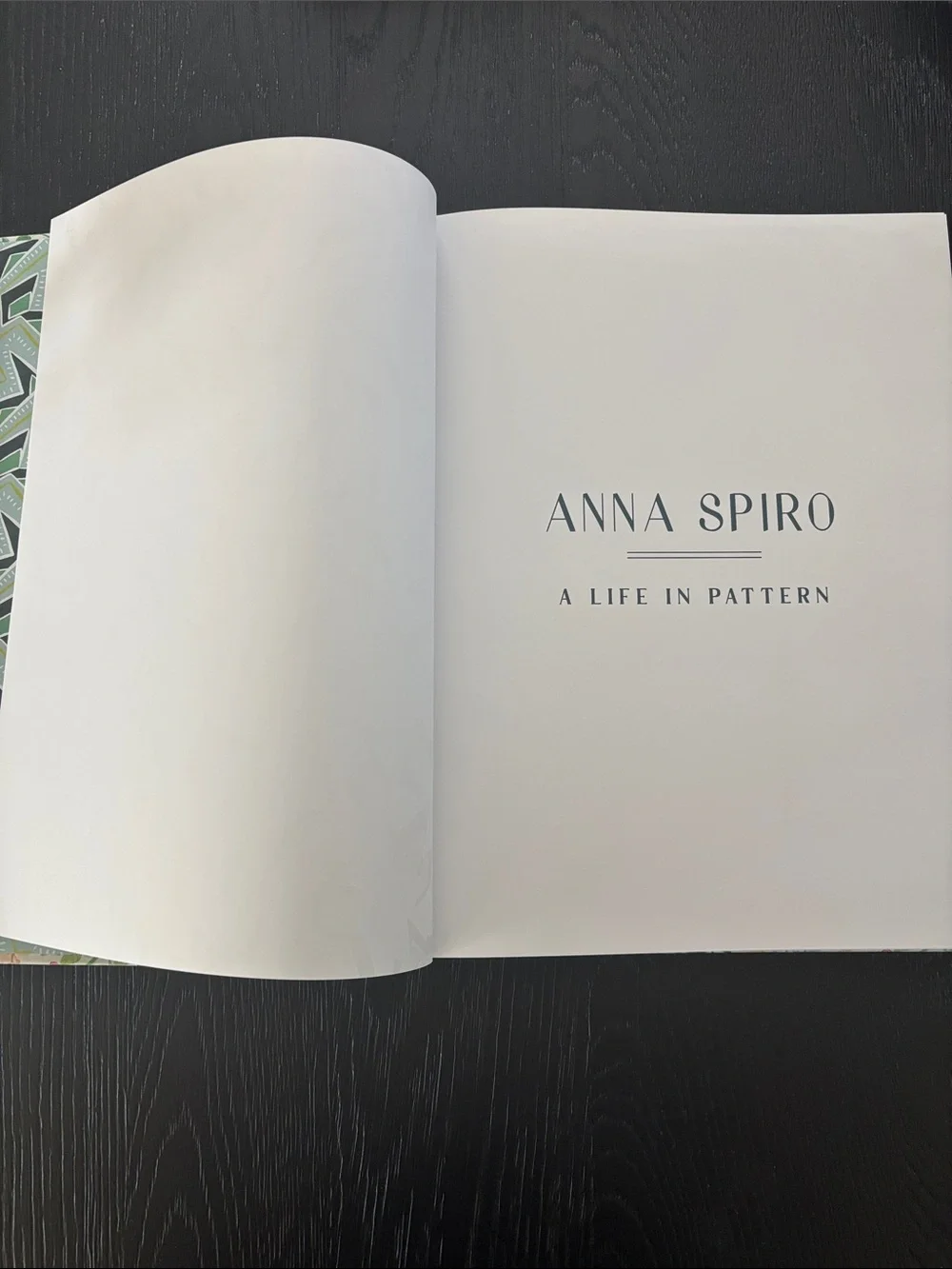 A Life in Pattern Coffee Table Book - Floral Cream and Green